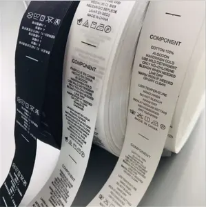 NX176 dapat dicuci dan dapat disetrika untuk pita taffeta nilon untuk label pakaian cetak Transfer panas