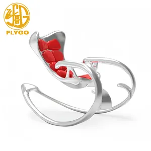 Luxury leisure chair modern metal stainless steel base leisure swivel chairs leisure chair