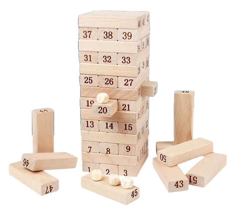 Benutzer definierte handgemachte Ziegel Baby Mini Stacking Alphabet Holzbau Spielzeug Nummer Blöcke Spielzeug