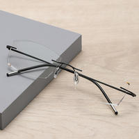 Lunettes de lecture photochromiques progressives sans monture en métal, fines et légères, pour la vente en gros