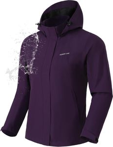 Veste de pluie pour <span class=keywords><strong>femme</strong></span> Pioneer Camp, veste imperméable à capuche, coupe-vent léger, manteaux de pluie pour la randonnée en plein air, les voyages - Product Image 1