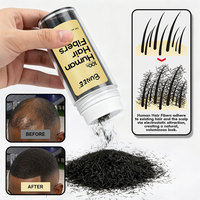 Kit de fibres capillaires épaississantes en fibres de cheveux humains 100% naturelles de qualité supérieure, optimiseur de ligne de cheveux, tenue forte, résistant à l'eau