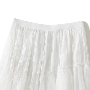 Dentelle blanche industrie lourde <span class=keywords><strong>Tutu</strong></span> Maxi femmes irrégulière luxe fée grand ourlet gâteau <span class=keywords><strong>jupe</strong></span> noire - Product Image 3