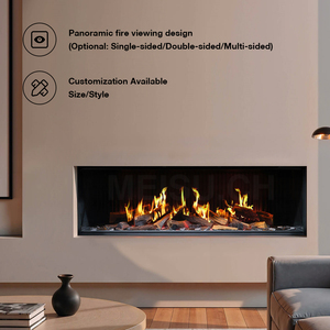 Lámpara Inteligente Moderna MEISU.CH con Pantalla <span class=keywords><strong>LED</strong></span> Integrada, <span class=keywords><strong>Efecto</strong></span> 3D y <span class=keywords><strong>Chimenea</strong></span> Eléctrica Holográfica de Inserción Vertical - Product Image 1