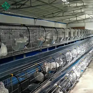 Hightop Specialized Production Hot Dip Galvanized Commercial Rabbit Stacker Cages