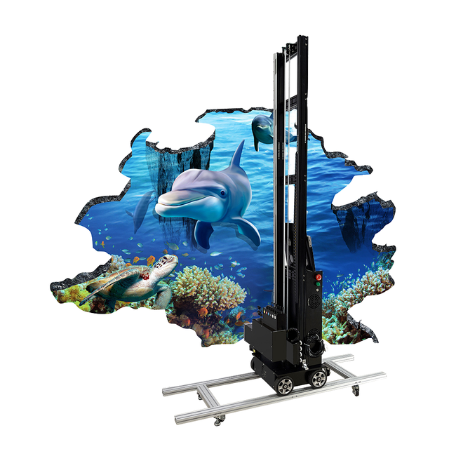 Background DX7 DX10 3d Uv Wall Painting Machine Robot Automatic Panel 3d Vertical Mural Wall Printing Machine Wall Printer