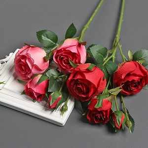 Wholesale <strong>Shana</strong> Rose Silk Flowers 66cm 8cm 5cm Heads 71g Multi Color for Wedding Home and Outdoor Decoration - Product Image 1