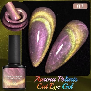 Esmalte de Uñas en Gel Aurora Starlit Cat Eye, Brillo Arcoíris, Efecto Galaxia, Magnético, Arte de Uñas, Gel UV Semipermanente - Product Image 5