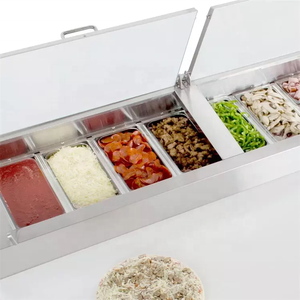 Bàn Trước Pizza Tùy Chỉnh Chuyên Nghiệp Tủ Lạnh Quầy Chuẩn Bị Bánh Sandwich Thương Mại - Product Image 5