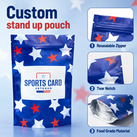 Pochette refermable personnalisée avec impression, finition mate, emballage refermable, sac en mylar laminé réutilisable avec fermeture éclair