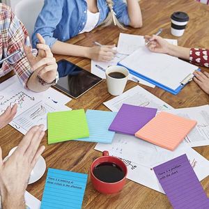 8 Pack of 360 Sheets 4x6 Inch Self-Adhesive Sticky Notes Bright Simple Colors Square <b>Memo</b> <b>Pads</b> for Office Home School & Meeting - Product Image 5