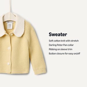 Pull en tricot à col Peter Pan unisexe pour bébés et tout-petits - Product Image 3