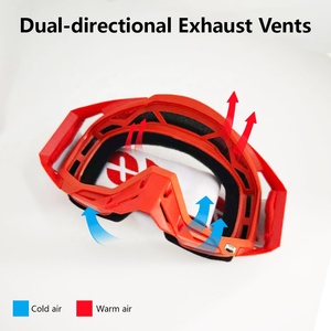 Lunettes de motocross miniatures personnalisées, <span class=keywords><strong>MX</strong></span>, BMX, <span class=keywords><strong>Dirt</strong></span> Bike, route, VTT, cyclisme, monture en PC transparente, verres en plastique légers, verres remplaçables - Product Image 4