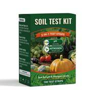 Bandelettes de test de sol haute précision 2-en-1 : Kit testeur de sol double pH et azote avec floculant pour le jardinage, l'agriculture et l'analyse des sols