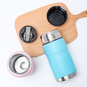 Stainless Steel Thermos Cup 500Ml <b>Double</b> <b>Wall</b> Insulated For Travel Pink Blue - Product Image 2