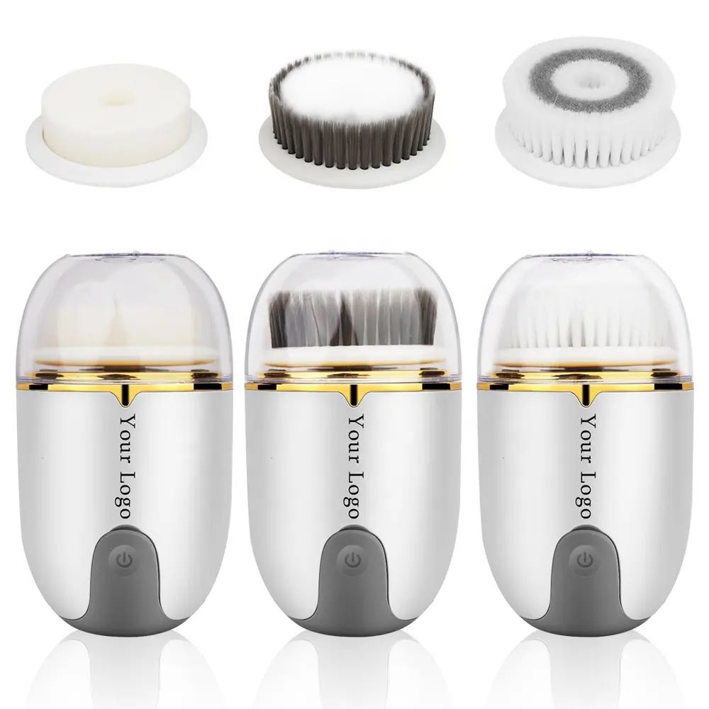 Professional Electric Face Brush for All Skin Exfoliating Deep Cleansing 3 in 1 Waterproof Facial Brush Electric