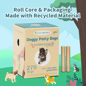 Sacs de caca biodégradables compostables et écologiques pour chiens chats et fécule de maïs pour animaux de compagnie avec étiquette personnalisée - Product Image 2