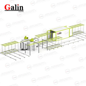 갈린 수동 분말 코팅 라인 다단계 변속기 접지 트롤리 오븐 오버 헤드 걸이 레일 2 면 스프레이 알루미늄 - Product Image 1