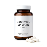Capsules de glycinate de magnésium végétalien à marque privée 500 mg – Magnésium chélaté à absorption élevée