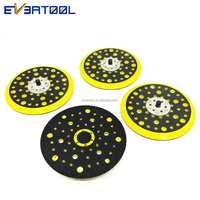 EVERTOOL Plateau de ponçage double action à profil moyen de 6 pouces, bord biseauté, sans poussière, avec système auto-agrippant, axe de 5/16"-24