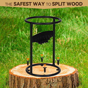 Fendeuse pour bois de chauffage, fendeuse de bûches manuelle robuste Foyer, feu de camp et accessoires de feu de camp Fendeuse à bois facile et sûre - Product Image 2