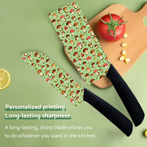 Couteau de chef à lame en céramique, nouveau design, prix d'usine, 6 pièces avec manche en plastique pour les tâches quotidiennes, best-seller, gratuit - Product Image 5
