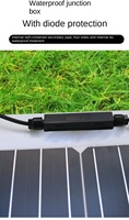 Panneau solaire flexible 100W/200W/300W 18V/24V/36V 12V ETFE Film mince entièrement noir Panneaux solaires 21,5% d'efficacité 100x100mm Utilisation marine