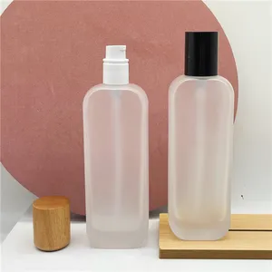 120ml Skin care matte cosmetic lotion pump foundation glass bottles