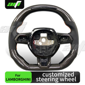 Pour <span class=keywords><strong>Lamborghini</strong></span> Huracan Lp580 Sto LP580-2 Coupé Personnalisé Volant En Fiber De Carbone Mise À Niveau LED RPM Volant En Cuir - Product Image 2