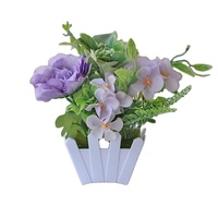 QIDA vente en gros artificielle soie herbe fleur arbre bonsaï luxe décor à la maison petite plante en pot en plastique pour une utilisation en extérieur pour le mariage