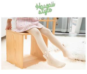 Leggings de Punto de Invierno para Niños, Medias Finas <span class=keywords><strong>Antideslizantes</strong></span> para Niños, Pantimedias de Algodón con Lazo para Niñas - Product Image 4