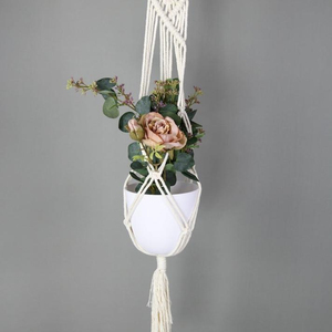   Colgador de plantas rústico de macramé de algodón hecho a mano - Product Image 1