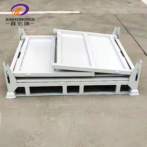 Boîte de rangement en acier Q235 durable, industrielle, empilable, avec revêtement en poudre, capacité de 1000 kg, montage facile, palette métallique de stockage - Product Image 1