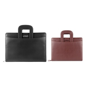 Biểu Tượng Tùy Chỉnh Người Đàn Ông Quà Tặng Kinh Doanh <span class=keywords><strong>A4</strong></span> Kích Thước Thư Mục Tập Tin Da Màu Đen Tài Liệu Organiser Túi Xách Tay Cặp Tài Liệu Danh Mục Đầu Tư Với Dây Kéo - Product Image 1