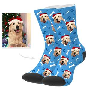 <span class=keywords><strong>Impression</strong></span> personnalisée de haute qualité logo à la demande Chien <span class=keywords><strong>Photo</strong></span> sublimée 3 chaussettes colorées imprimées - Product Image 2