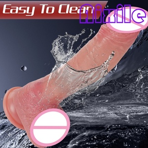 Vibrador de Dildo Grande y Grueso, Vibrador Realista con Forma de Pene para Estimulación del Punto G, Juguetes Sexuales Anales para <span class=keywords><strong>Mujeres</strong></span> - Product Image 4