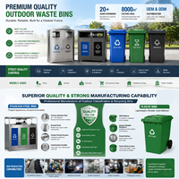 Vente directe usine – Poubelle extérieure à pédale 1100L, 660L, 360L, 240L, 120L – Conteneur à déchets en plastique avec roues