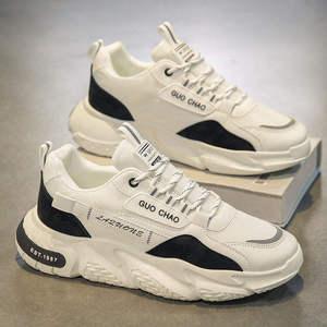 Chaussures de course en dentelle pour hommes, collection printemps-été, best-seller, en maille respirante, légères, style sport et plateforme, pour la marche. - Product Image 2