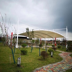 Prefab Cấu trúc thép nhỏ bóng đá có thể thu vào không gian khung sân vận động mái cong bóng đá sân vận động cấu trúc che mái màng - Product Image 6