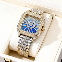 Montres de luxe en or rose de haute qualité avec diamants en moissanite VVS glacés pour femmes et hommes