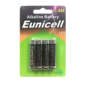Commercio all'ingrosso Eunicell Private Label LR03 AM4 Alcaline da 1.5V AAA Batterie Digitali