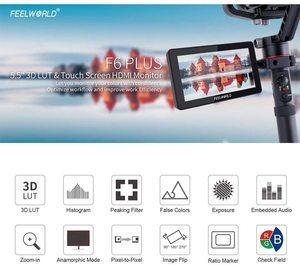 <span class=keywords><strong>FEELWORLD</strong></span> <span class=keywords><strong>F6</strong></span>พลัส<span class=keywords><strong>5.5</strong></span>นิ้ว3D IPS FHD 1920X1080ขนาดเล็ก4พันกล้อง DSLR แบบพกพาสนามหน้าจอสัมผัสจอภาพสำหรับกล้อง - Product Image 4