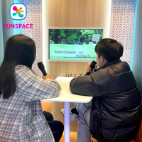 Funspace - Cabina de Karaoke Móvil Autoservicio para Centros Comerciales, Mini KTV para 1-4 Personas, Sala de KTV Personalizada, Máquina de Jukebox