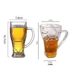 Leichtes, langlebiges, robustes, geruchloses 350ml 400ml 500ml 650ml 1000ml Fußball-Bierglas - Product Image 3