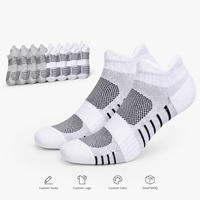 Chaussettes bateau personnalisées avec logo, faible MOQ, maille respirante, soutien de la voûte plantaire, bout et talon amortis pour la course, la gym, le tennis, hommes et femmes