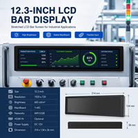 Layar Digital Signage Komersial Android RK35 IPS 12,3 Inci, Cloud RDM, Pemasangan di Rak Dinding, Layar LCD Bar Terentang