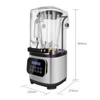 Blender commercial en acier inoxydable 8003A, mixeur pour smoothies, broyeur de glace, batteur à œufs, usage intensif, 1800W, capacité de 2L, usage domestique