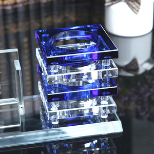 Juego de portalápices de cristal con apretón de manos para decoración de mesa - Product Image 3