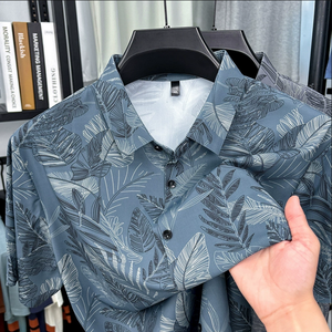 Camicia stampata estiva da <span class=keywords><strong>uomo</strong></span>, vestibilità ampia, casual, a maniche corte - Product Image 3