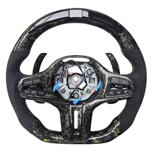 พวงมาลัยคาร์บอนฟอร์จ Alcantara LED สำหรับ BMW G20 G30 G01 ซีรีส์ 3 ซีรีส์ 5 จากโรงงาน - Product Image 1